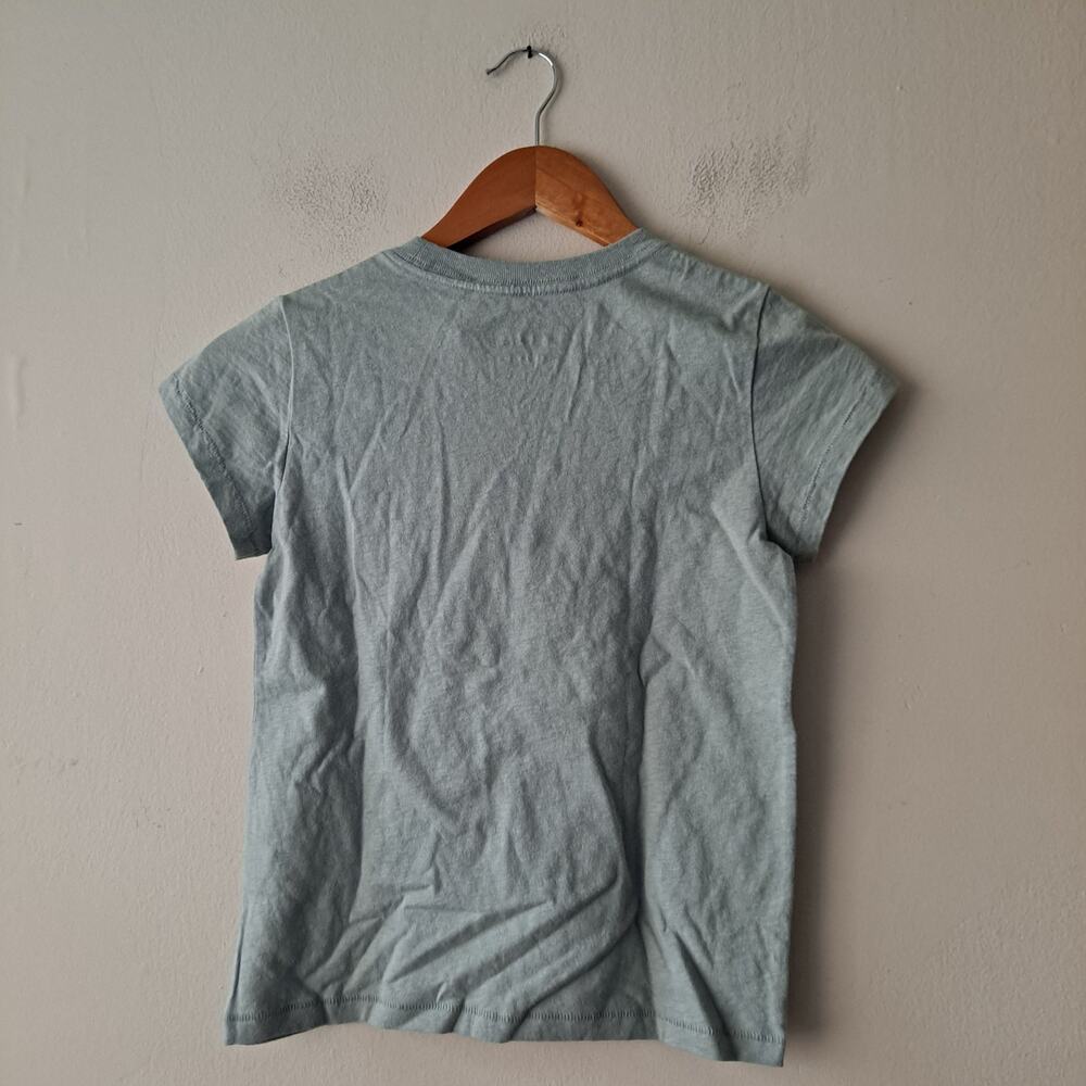 NWT Everlane Top 100% Cotton Box Cut Short Sleeve Tee Sage Green Womens Size XXS - Picture 5 of 8